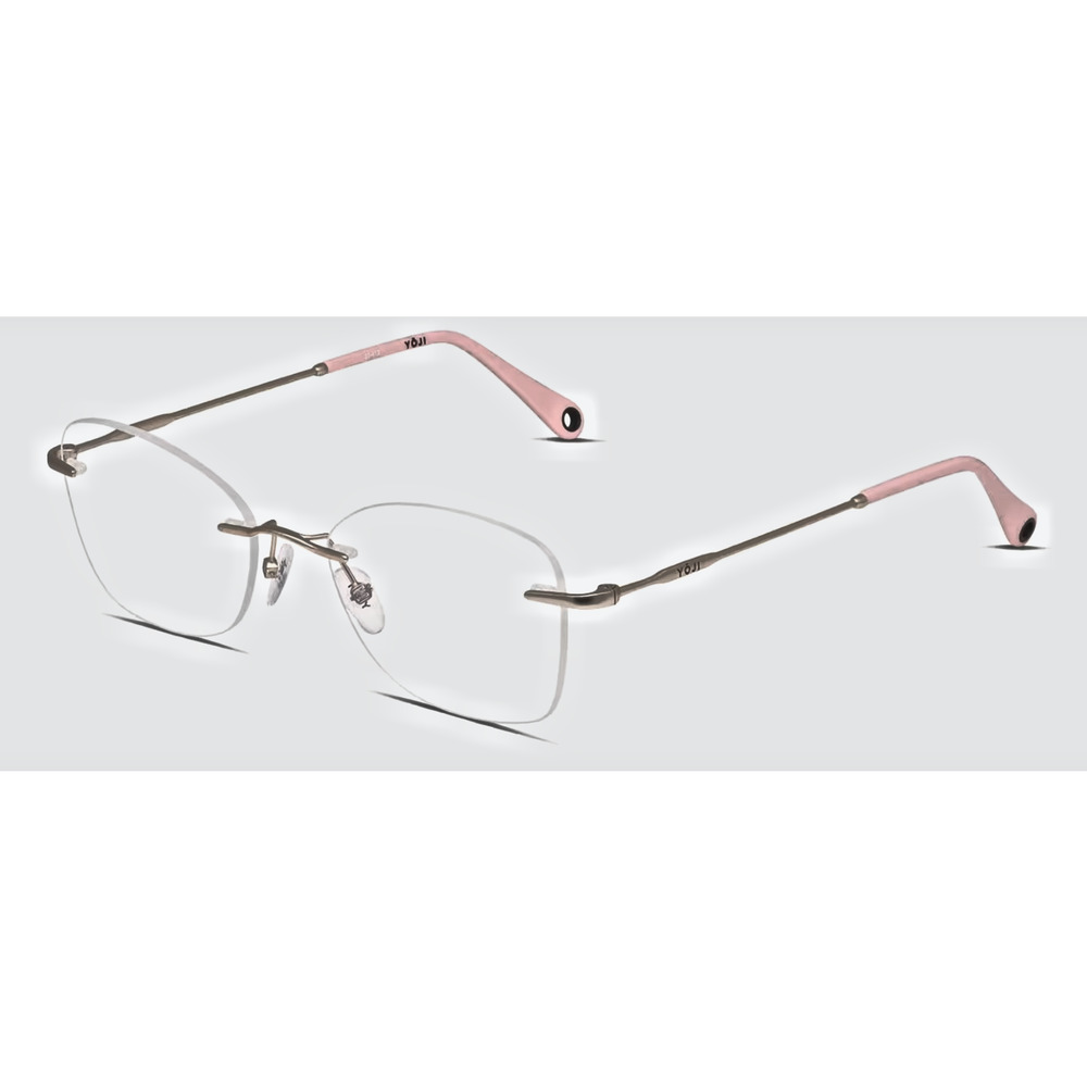 YOJI KAJI 32-003270 GOLD RIMLESS CAT EYE EYEGLASSES 53-17-145 AUTHENTIC